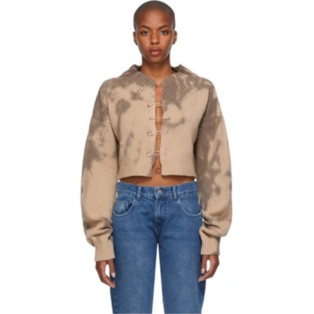 Danielle Guizio Tie Dye Safety Pin Sweater